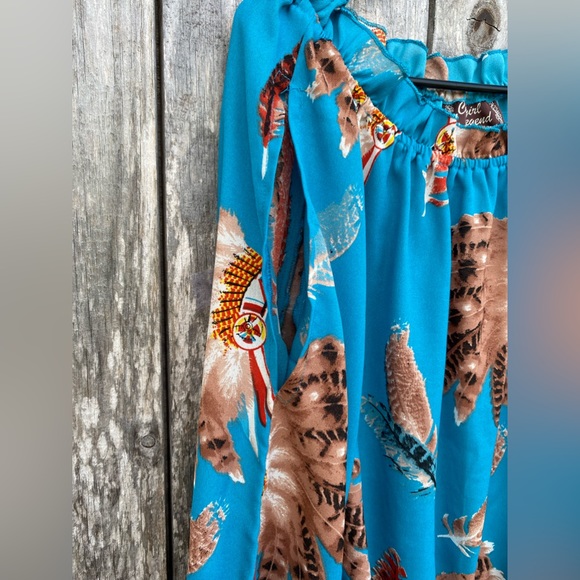 Cowgirl Legend Large Indian Headdress Long Top. Western Cowgirl Rodeo - Picture 2 of 9